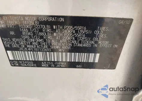 2011 Scion Xb из США, поврежденный, VIN JTLZE4FE1B1122693